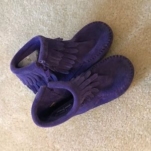Minnetonka Purple Moccasin, Toddler Size 8
